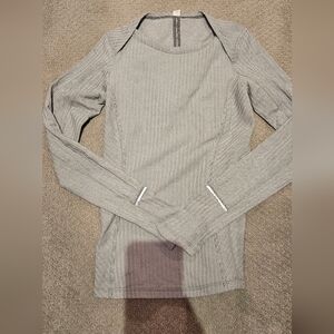 Lululemon White Herringbone Long Sleeve Top Size 4